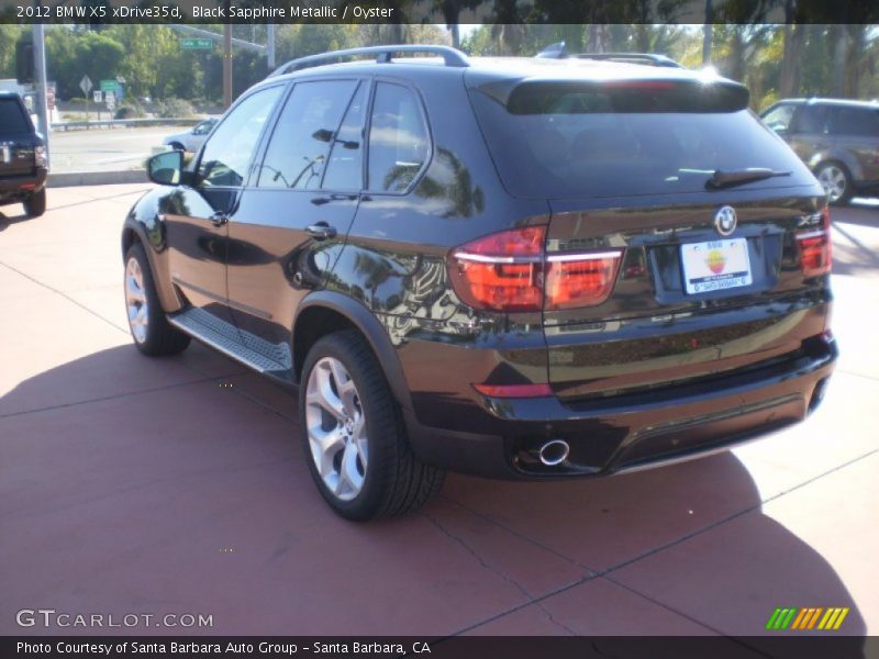 Black Sapphire Metallic / Oyster 2012 BMW X5 xDrive35d