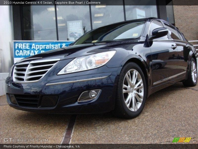 Sapphire Blue Pearl / Cashmere 2010 Hyundai Genesis 4.6 Sedan