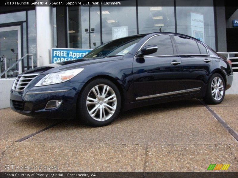 Sapphire Blue Pearl / Cashmere 2010 Hyundai Genesis 4.6 Sedan
