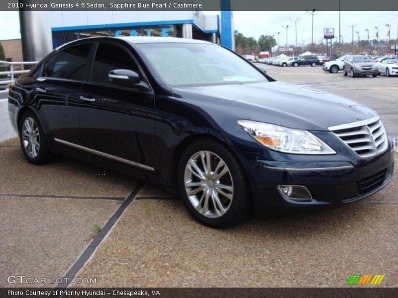 Sapphire Blue Pearl / Cashmere 2010 Hyundai Genesis 4.6 Sedan