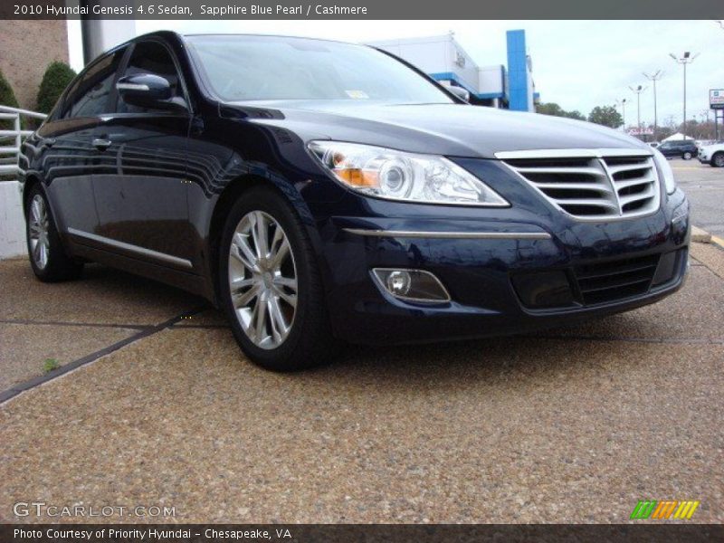 Sapphire Blue Pearl / Cashmere 2010 Hyundai Genesis 4.6 Sedan