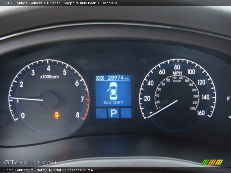 Sapphire Blue Pearl / Cashmere 2010 Hyundai Genesis 4.6 Sedan