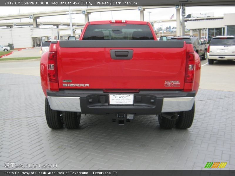 Fire Red / Dark Titanium 2012 GMC Sierra 3500HD Regular Cab 4x4 Dually