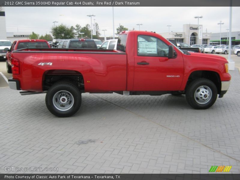 Fire Red / Dark Titanium 2012 GMC Sierra 3500HD Regular Cab 4x4 Dually