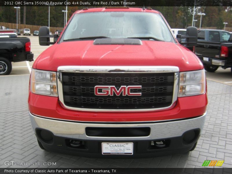 Fire Red / Dark Titanium 2012 GMC Sierra 3500HD Regular Cab 4x4 Dually