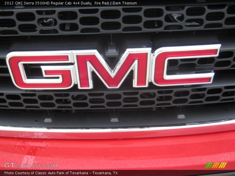 Fire Red / Dark Titanium 2012 GMC Sierra 3500HD Regular Cab 4x4 Dually
