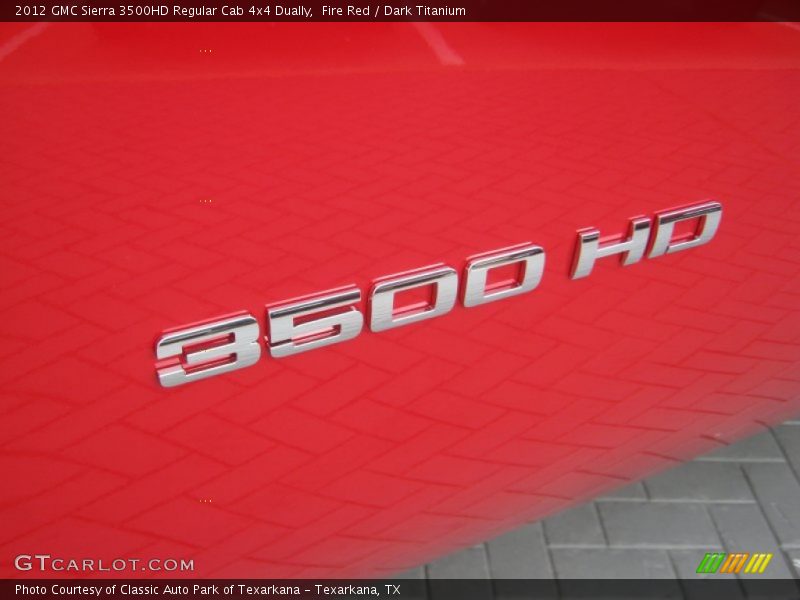 Fire Red / Dark Titanium 2012 GMC Sierra 3500HD Regular Cab 4x4 Dually