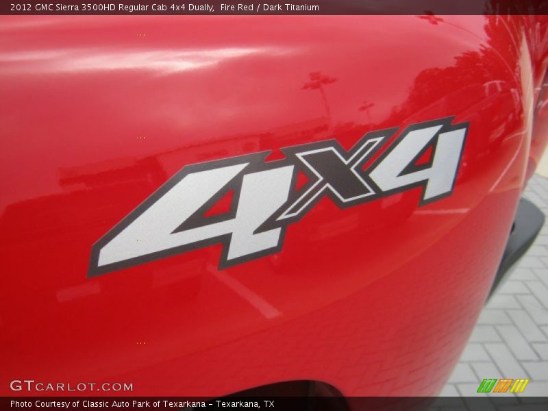 Fire Red / Dark Titanium 2012 GMC Sierra 3500HD Regular Cab 4x4 Dually