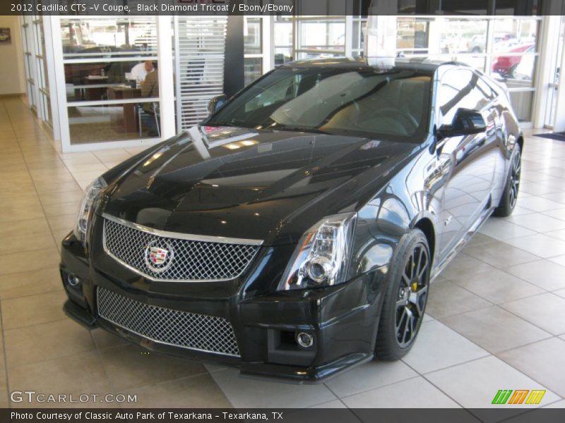 Black Diamond Tricoat / Ebony/Ebony 2012 Cadillac CTS -V Coupe