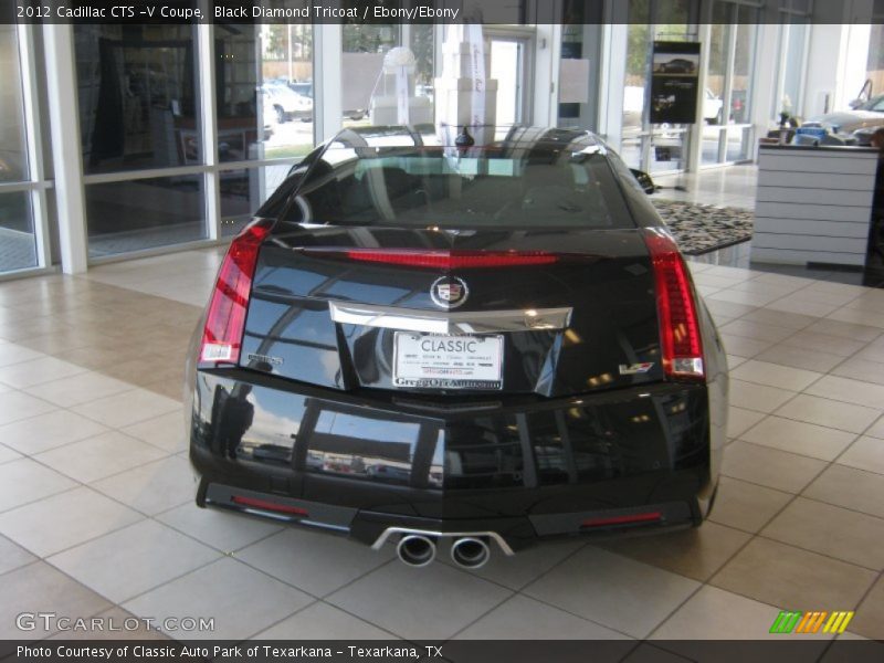 Black Diamond Tricoat / Ebony/Ebony 2012 Cadillac CTS -V Coupe