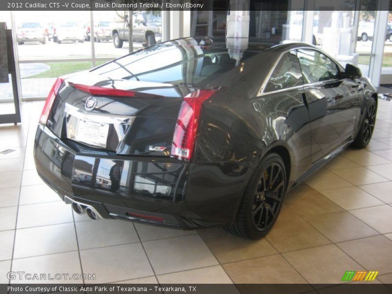 Black Diamond Tricoat / Ebony/Ebony 2012 Cadillac CTS -V Coupe