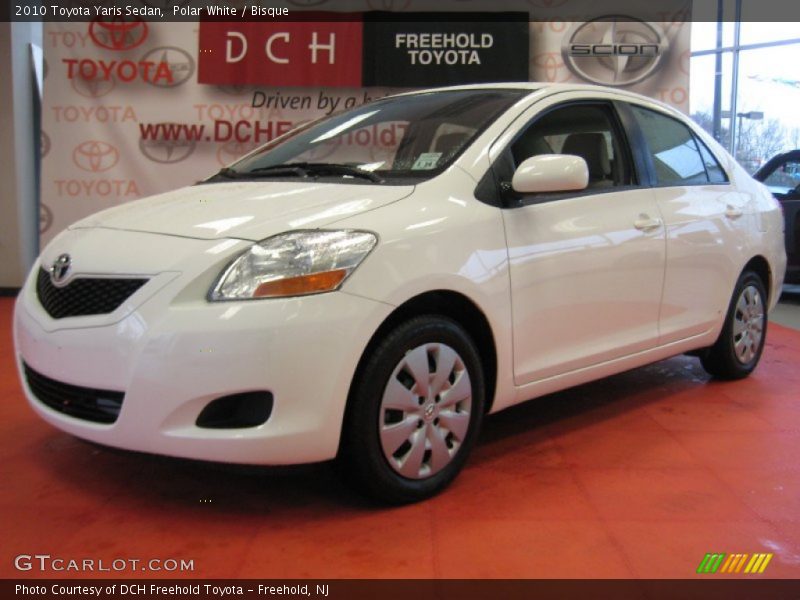 Polar White / Bisque 2010 Toyota Yaris Sedan