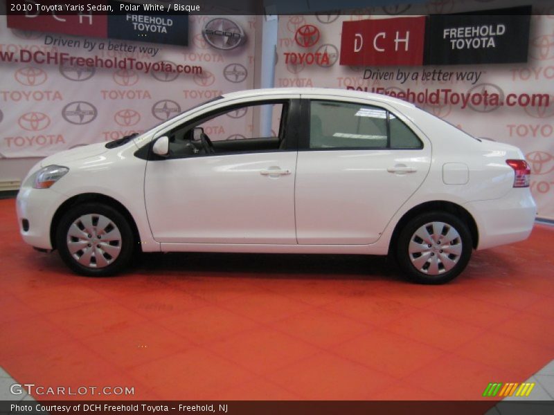 Polar White / Bisque 2010 Toyota Yaris Sedan