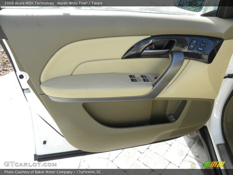 Aspen White Pearl / Taupe 2009 Acura MDX Technology