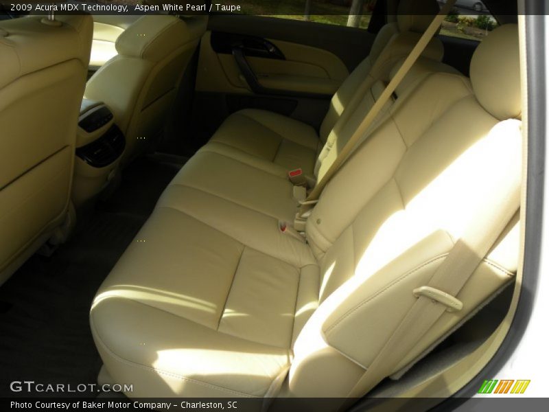 Aspen White Pearl / Taupe 2009 Acura MDX Technology