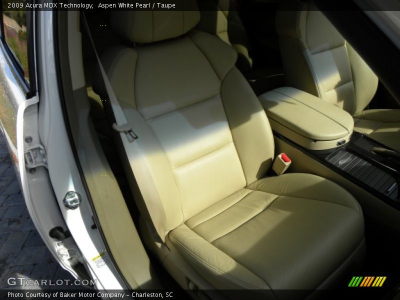 Aspen White Pearl / Taupe 2009 Acura MDX Technology