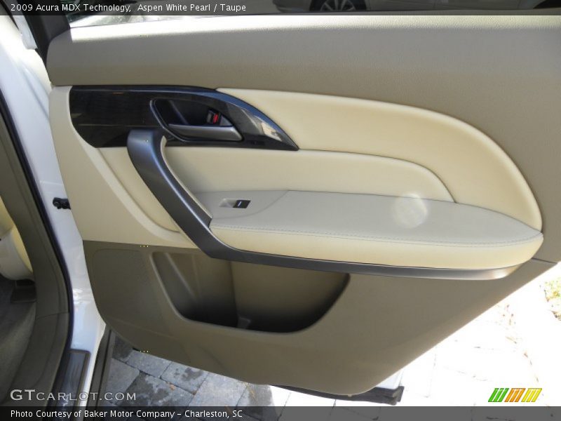 Aspen White Pearl / Taupe 2009 Acura MDX Technology