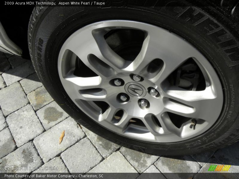 Aspen White Pearl / Taupe 2009 Acura MDX Technology