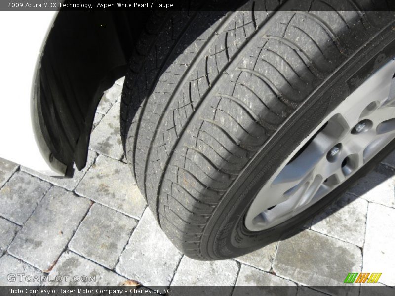 Aspen White Pearl / Taupe 2009 Acura MDX Technology