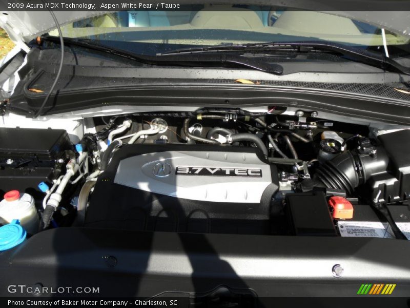Aspen White Pearl / Taupe 2009 Acura MDX Technology
