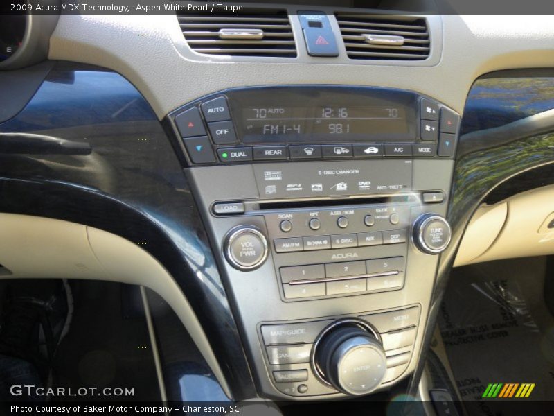 Aspen White Pearl / Taupe 2009 Acura MDX Technology