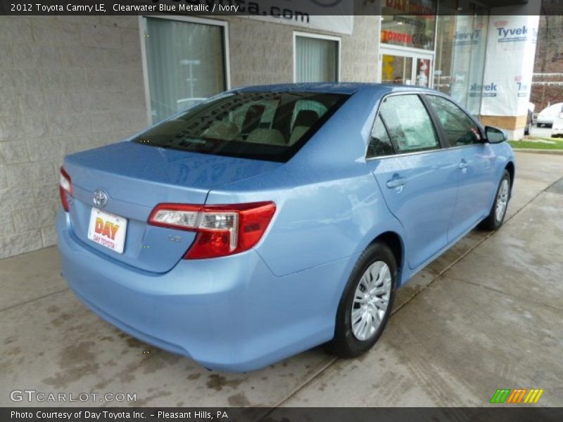 Clearwater Blue Metallic / Ivory 2012 Toyota Camry LE