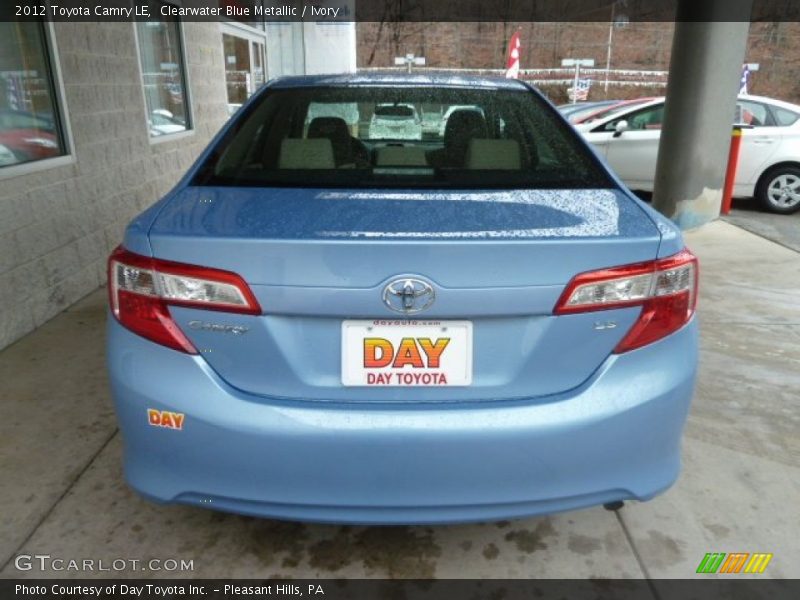 Clearwater Blue Metallic / Ivory 2012 Toyota Camry LE