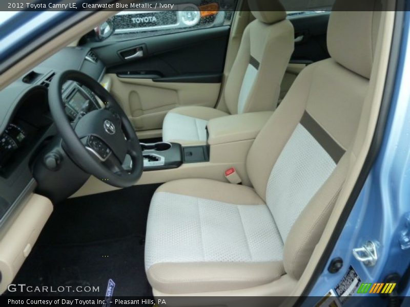 Clearwater Blue Metallic / Ivory 2012 Toyota Camry LE