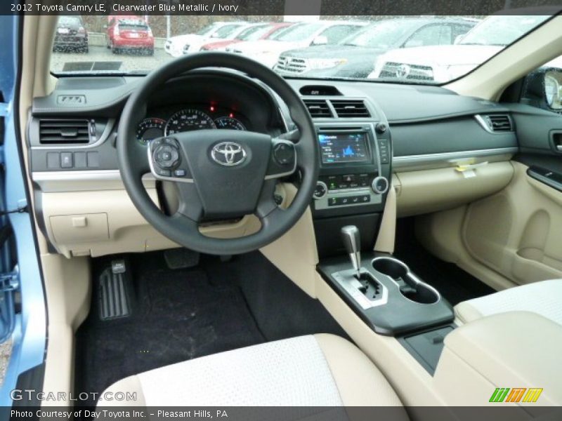Clearwater Blue Metallic / Ivory 2012 Toyota Camry LE