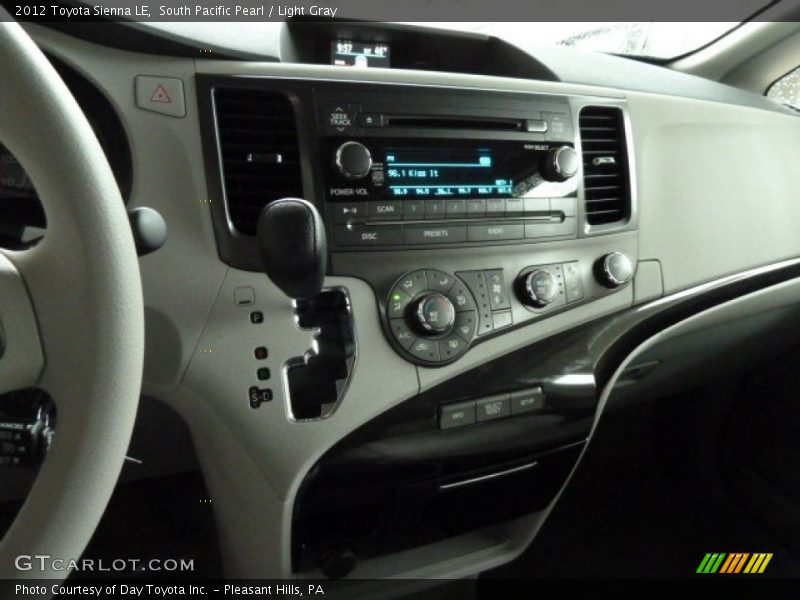 South Pacific Pearl / Light Gray 2012 Toyota Sienna LE