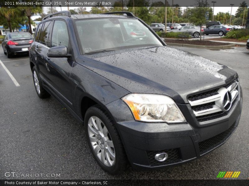 Steel Grey Metallic / Black 2011 Mercedes-Benz GLK 350