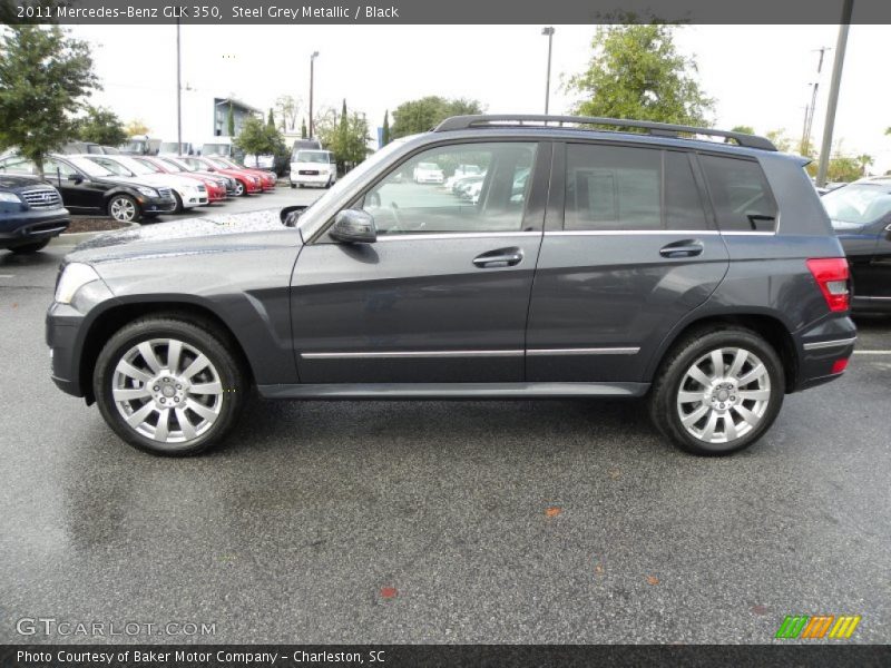 Steel Grey Metallic / Black 2011 Mercedes-Benz GLK 350