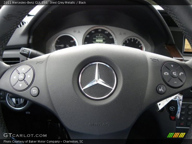 Steel Grey Metallic / Black 2011 Mercedes-Benz GLK 350