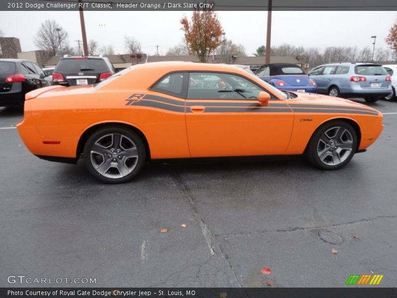 Header Orange / Dark Slate Gray 2012 Dodge Challenger R/T Classic