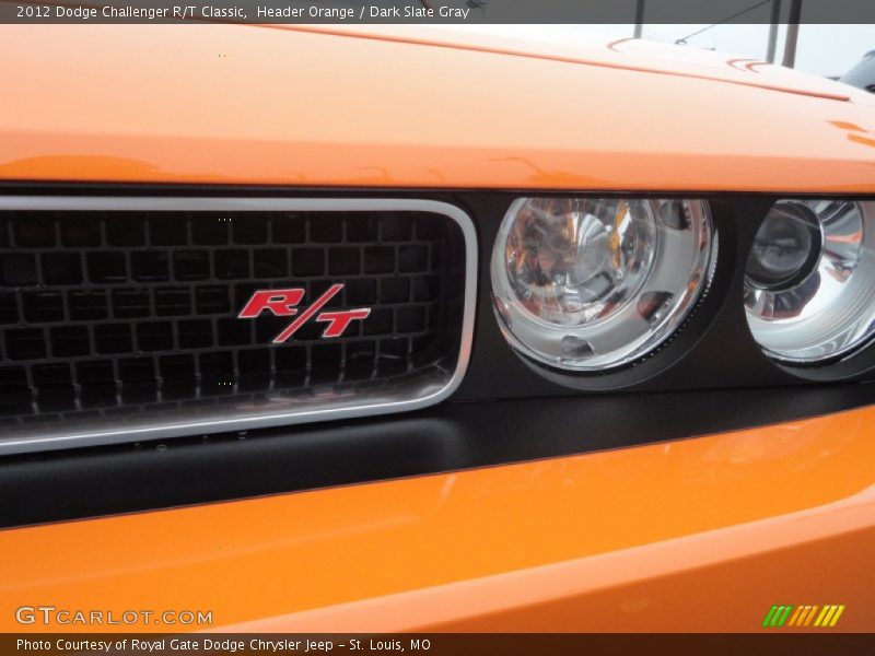 Header Orange / Dark Slate Gray 2012 Dodge Challenger R/T Classic