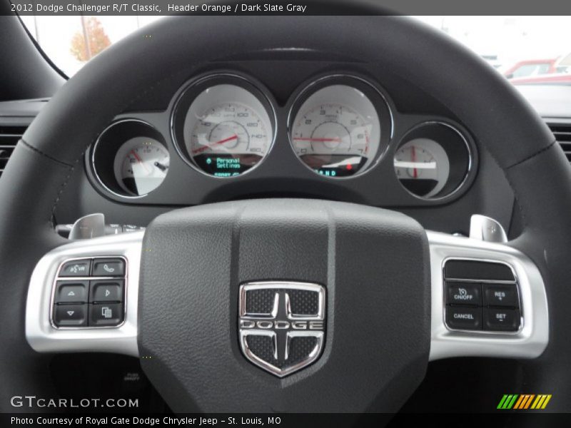 Header Orange / Dark Slate Gray 2012 Dodge Challenger R/T Classic