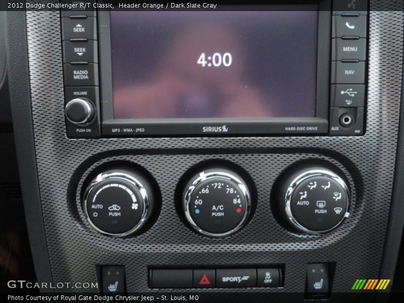 Header Orange / Dark Slate Gray 2012 Dodge Challenger R/T Classic