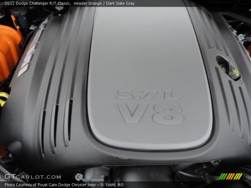 Header Orange / Dark Slate Gray 2012 Dodge Challenger R/T Classic