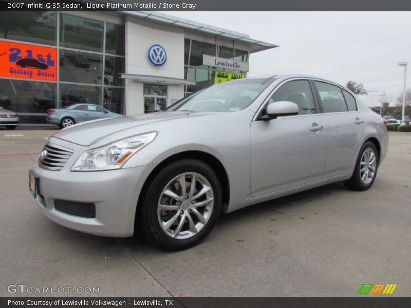Liquid Platinum Metallic / Stone Gray 2007 Infiniti G 35 Sedan