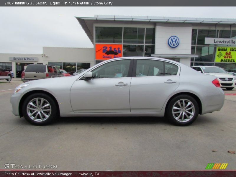 Liquid Platinum Metallic / Stone Gray 2007 Infiniti G 35 Sedan
