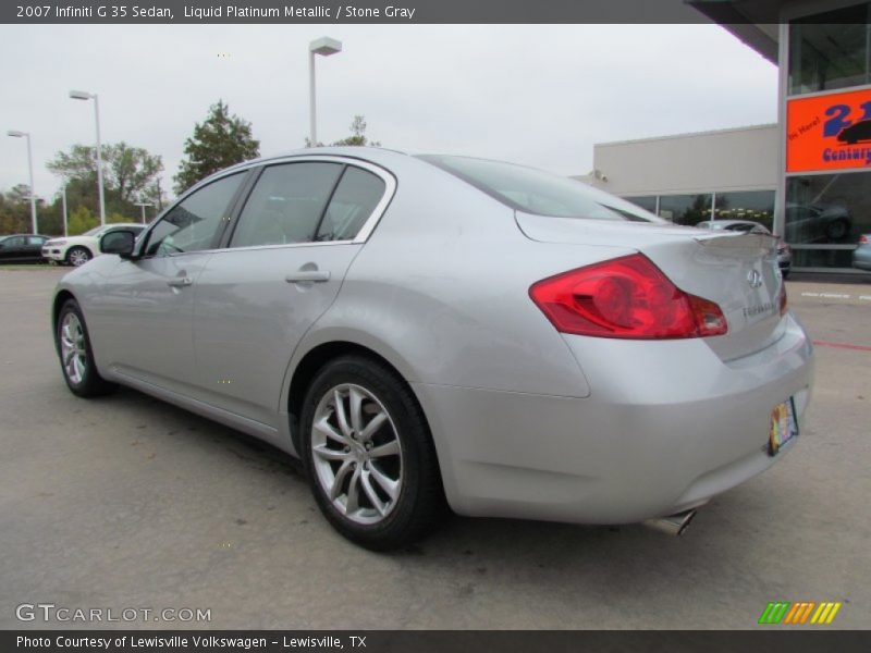 Liquid Platinum Metallic / Stone Gray 2007 Infiniti G 35 Sedan