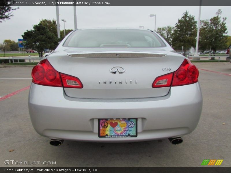 Liquid Platinum Metallic / Stone Gray 2007 Infiniti G 35 Sedan