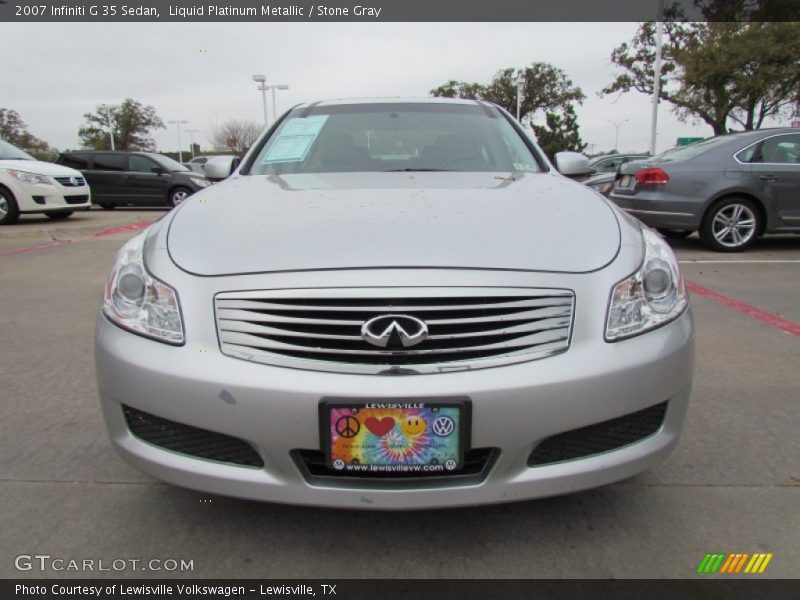 Liquid Platinum Metallic / Stone Gray 2007 Infiniti G 35 Sedan