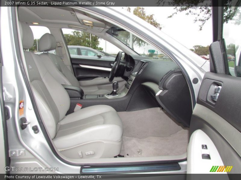 Liquid Platinum Metallic / Stone Gray 2007 Infiniti G 35 Sedan