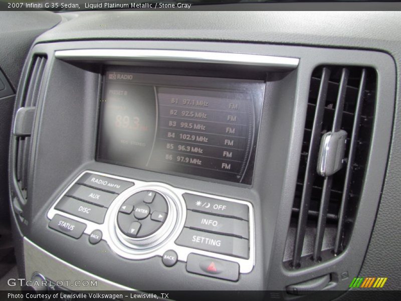 Liquid Platinum Metallic / Stone Gray 2007 Infiniti G 35 Sedan