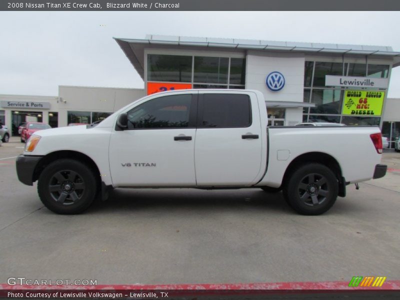 Blizzard White / Charcoal 2008 Nissan Titan XE Crew Cab