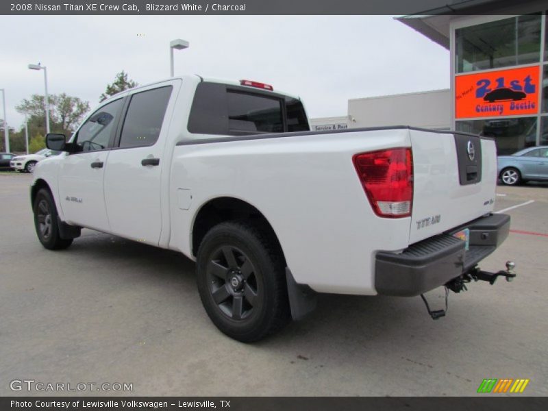 Blizzard White / Charcoal 2008 Nissan Titan XE Crew Cab