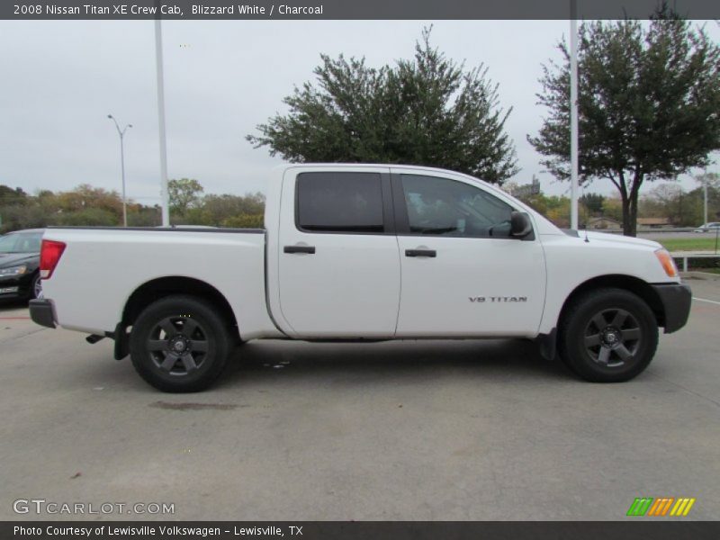 Blizzard White / Charcoal 2008 Nissan Titan XE Crew Cab