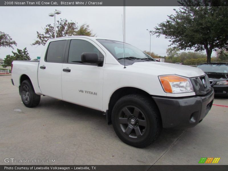 Blizzard White / Charcoal 2008 Nissan Titan XE Crew Cab