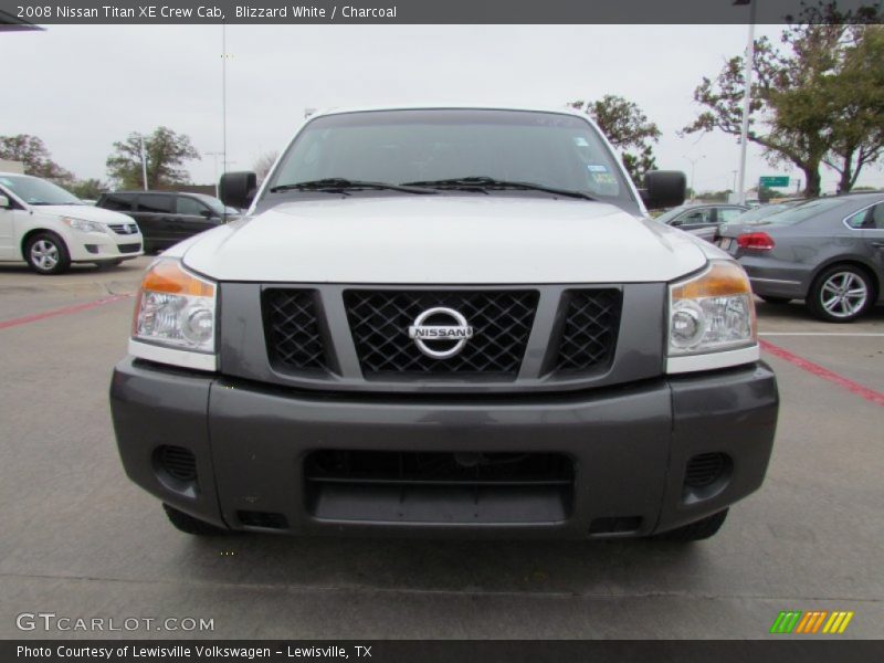 Blizzard White / Charcoal 2008 Nissan Titan XE Crew Cab